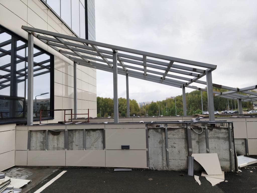Навес КАТРЕН 9×3, усиленный каркас